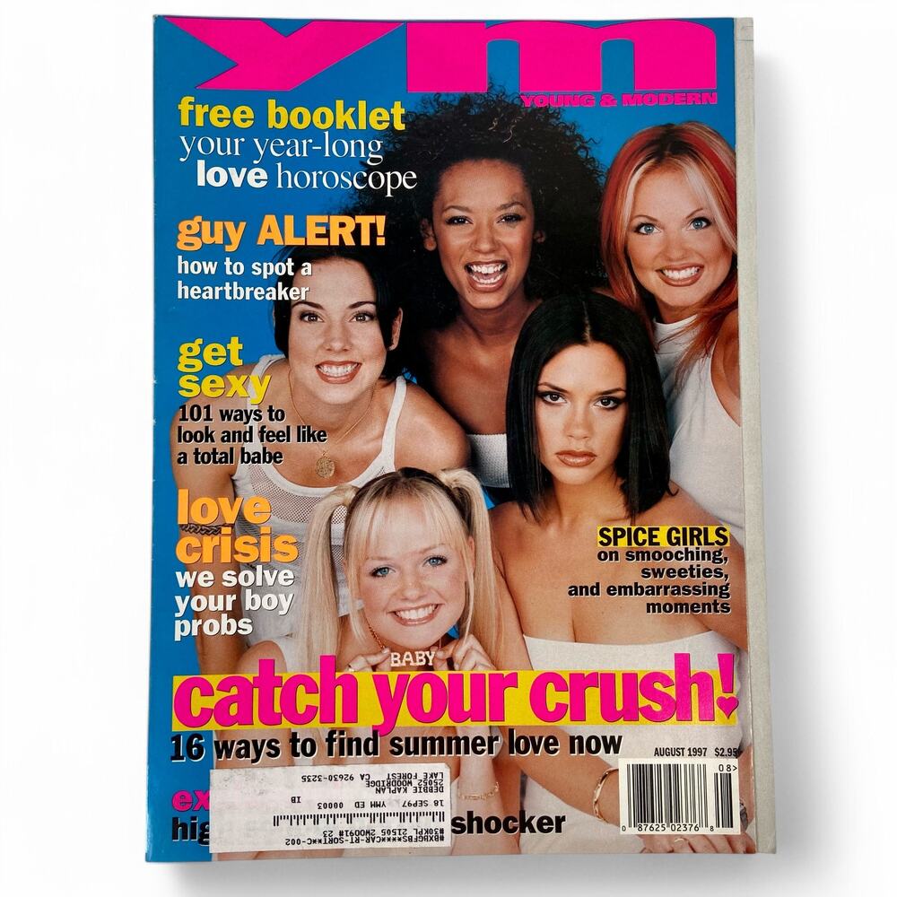 YM Magazine August 1997 Spice Girls Baby Ginger Posh Scary Sporty
